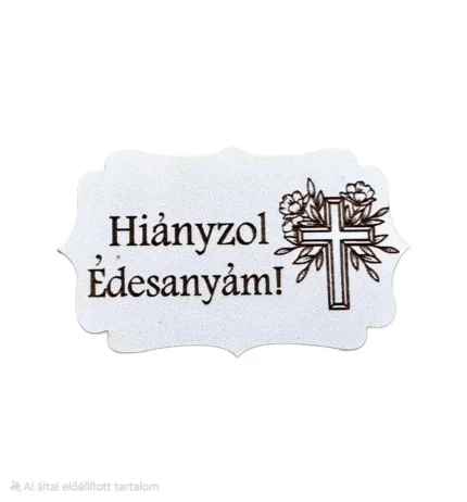 Placute gravate din lemn - Hiányzol Édesanyám.