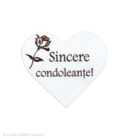 Placute gravate din lemn - Sincere condoleante.