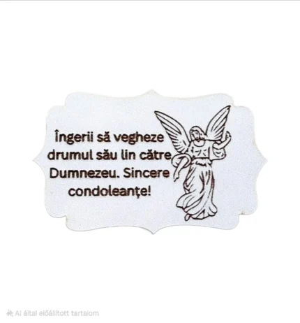 Placute gravate din lemn - Ingerii sa vegheze...