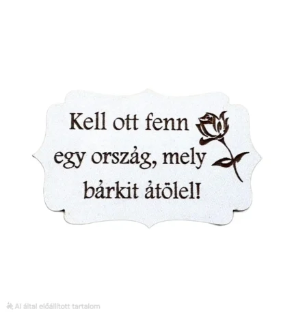 Placute gravate din lemn - Kell ott fenn egy ország...