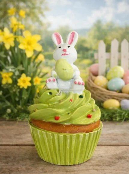 Iepuraș cupcakes-verde